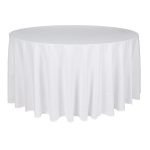 Arriendo Mantel Redondo Blanco