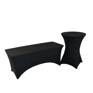 Mantel Spandex Rectangular Negro 1.80 x 0.70 x 0.75 mt.