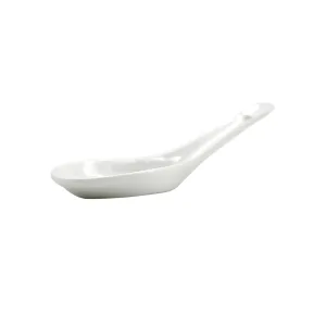 Cucharita Loza Cóctel Blanca 12.5 x 4 cm.